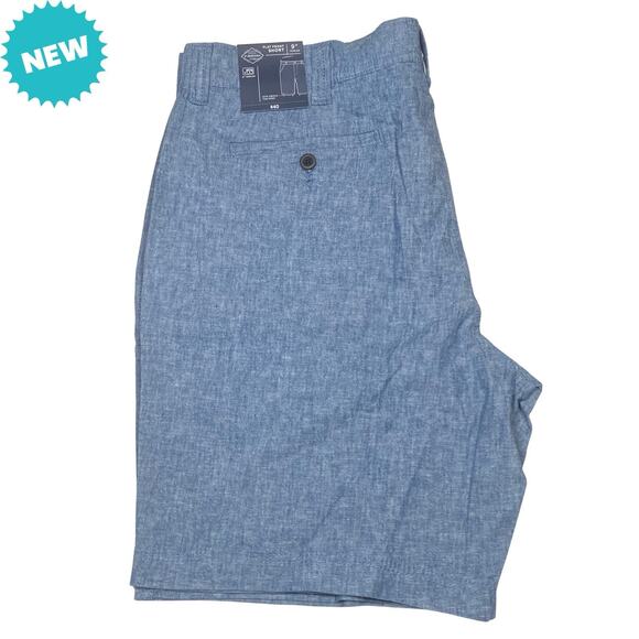 St. John's Bay Other - St John’s Bay Shorts Men’s Size 40 Navy Linen Blend Flat Front 9" Inseam NEW